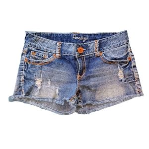 Amethyst Jean Shorts, Distressed, women's Size 11